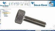 Solid Edge Tutorial - 45 - knurling Screw bolt design solid edge.
