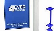 4Ever Products Vinyl PVC Real Estate Sign Post - White - 5' Tall Post (Single)