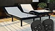 e3 Split Cal King Adjustable Bed Base Frame with Wireless Remote, Head and Foot Incline with Both Left and Right Sides, Easy Assembly, and 10 Year Warranty