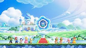 Enchanting Super Mario Bros HD Wallpaper | Magical Kingdom Background