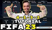 FIFA 23 THE MOST OVERPOWERED FORMATION 4-1-3-2 TUTORIAL BEST TACTICS & INSTRUCTIONS HOW TO PLAY 4132