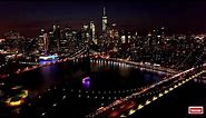 New York City Skyline at Night HD 4K Wallpaper - Screensaver Edition - Aerial Landscapes