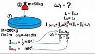 Physics 13.5 Angular Momentum (2 of 11) Ex. 1: Sand Bag on Rotating Disk