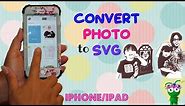 How to CONVERT Photo to SVG on your IPHONE | IPAD | IMAENGINE | Cricut Design Space