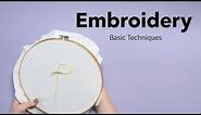 Basic Embroidery Techniques | Beginners' Embroidery Tutorial