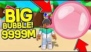 BIGGEST BUBBLE EVER!! | Roblox Bubble Gum Simulator