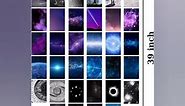 Poster Wizards, Galaxy Collage Set, Space Themed Posters, Mini Poster Set, 40 Pieces