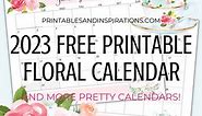 2024 Free Printable Pretty Floral Calendar - Printables and Inspirations