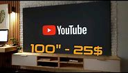How To Build a 100 inches Projector Screen for $25? || DIY Projector Screeen || Polkilo