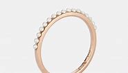 Rose Gold Pearl Seed Ring