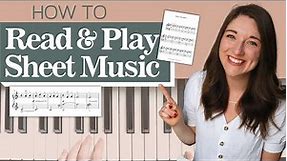 How to Read & Play Piano SHEET Music (STEP-BY-STEP Explanation for Beginners!)