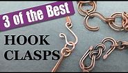 3 Hook Clasps for Jewellery Making