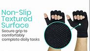 Vive Copper Arthritis Gloves - Full Hand Compression Touchscreen Finger - For Carpal Tunnel, Rheumatoid, Joint Pain, Infammation - Flexible Wrist and Thumb Pressure Relief for Typing - For Men, Women