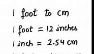 Unit Conversion 1 Foot to cm | Maths Solutions by Nand Kishore
