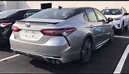 2018 Toyota Camry xse 4 cylinder silver/black 2 tone with red interior sneak peak
