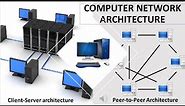 COMPUTER NETWORK ARCHITECTURE || PEER TO PEER ARCHITECTURE || CLIENT-SERVER ARCHITECTURE