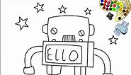 Robot Coloring Pages For Kids - Robot Coloring Pages
