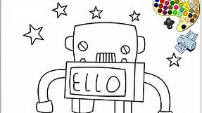 Robot Coloring Pages For Kids - Robot Coloring Pages