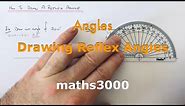 Reflex Angles. How To Draw A Reflex Angle With A Ruler And A 180 Degree Protractor.