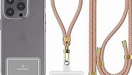 Sinjimoru Cell Phone Lanyard for Phone Case (2Packs), with Adjustable Phone Strap for Wrist Compatible with Key Holder & ID Card Holder. Sinji Strap Rainbow