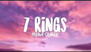 Ariana Grande - 7 Rings (Clean - Lyrics)