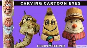 Wood Carving Cartoon Eyes - 5 Methods In One Tutorial