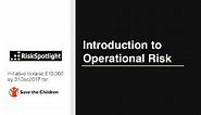 Introduction to Operational Risk Course