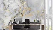 TUNDJ - Abstract Marble Wallpaper Gold Art Textured Wall Mural Office Living Room（Not Peel and Stick）