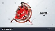 Realistic Silhouette Basketball Player Man Action Stock Vector (Royalty Free) 2134761961 | Shutterstock
