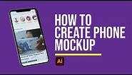 How to Design a Phone Mockup in Adobe Illustrator CC #3dMockup