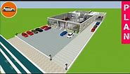 Car Showroom Plan & Design 3D 100'×220' Feet || Riko Plan 0066