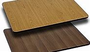Flash Furniture Glenbrook 24'' x 42'' Rectangular Table Top with Natural or Walnut Reversible Laminate Top