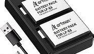 Artman LP-E8 Battery and Rapid Dual USB Charger kit for Fully Compatible with Canon EOS Rebel T3i T2i T4i T5i, EOS 600D 550D 650D 700D, Kiss X4 X5 X6 X7, LC-E8E Digital Cameras(2-Pack 1800mAh)