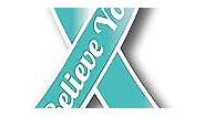Magnet Me Up I Believe You Sexual Assault Awareness Ribbon Magnet Decal, 3.5x7 Inches Heavy Duty Automotive Magnet for Car Truck SUV