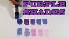How To Make Shades Of Purple Using Acrylic Paints