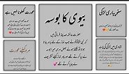 golden words in urdu | husband wife quotes in urdu | miya bivi islamic quotes | Urdu Islamic Poetry