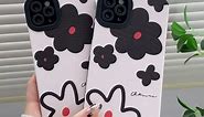 Fashion Flower Design Phone Case Compatible with iPhone 11 Pro Cute Faux Leather Silicone Protective Cover for Apple iPhone 11 Pro 5.8 inch - White