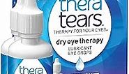 TheraTears Dry Eye Therapy Lubricating Eye Drops for Dry Eyes, 1 fl oz bottle Twin Pack, (2 x 30mL Bottles)