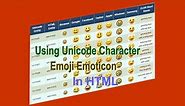 Using Unicode Emoji Character In HTML