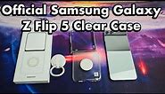 Official Samsung Galaxy Z Flip 5 Clear Gadget Case w/ Grip & Kickstand