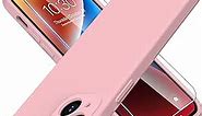 for iPhone 14 Case with Screen Protector - Upgraded Camera Lens Protector - Soft Full Coverage Liquid Silicone Cover - Scratch-Proof Protective Phone Case 6.1" - Pink