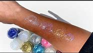 Glitter Gel from Unicorn Snot - Glitter Gel for Face, Hair and Body on Arm Demo