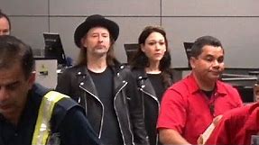 Radiohead Rocker Thom Yorke And Hot Girlfriend Dajana Roncione At LAX