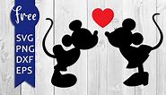 Mickey Minnie kiss svg free, disney svg free, mickey svg free, digital download, shirt design, love svg, valentines svg, mouse, png, dxf 0197