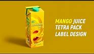 How to Mango Juice Package Design - Logo and Product Label Design - Illustrator Tutorial