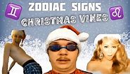 Zodiac signs as Christmas vines