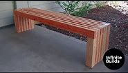 DIY Furniture: Modern Outdoor Bench | Infinite Builds