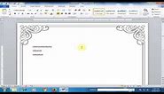 How to Insert Custom Page Border in Microsoft Word : Word Tips and Tricks