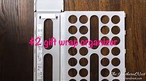Easy Gift Wrap Storage from a $2 Ikea plastic bag dispenser!