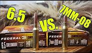 6.5 Creedmoor vs. 7mm-08 Remington 140gr Federal Fusion Pork and Ballistics Gel Test